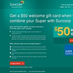 Get a $50 Welcome Gift Card When You Combine Your Super with Suncorp