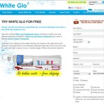 Free sample of Whiteglo toothpaste