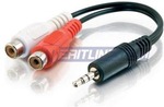 3.5mm Male to RCA R/L Female Stereo Audio Cable 84cents (Was $2.13) Delivered @ Meritline