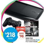 Sony PS3 12GB Console + PS3 Tomb Raider Bundle $218 at Big W