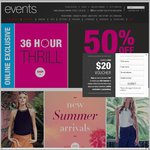 Events - 50% off "Absolutely Everything" & Free Shipping on $120 Spend