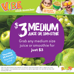 $3 Boost Juice for Medium Juice or Medium Smoothie (Westfield Marion SA) Thursday 26 March 2015