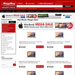 Apple MacBook Air & Pro (13" & 15") Sale @ Megabuy - Prices Start from $1049
