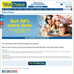 20% Extra Data for You and Your Friends When They Join TeleChoice