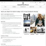 Win a Trip for 2 to New York Worth $10,000 or Runner-up Prizes from Samantha Wills