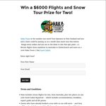 Win Flights & Snow Tour to New Zealand (Valued at $6,000) from Haka Tours