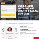 Book a Local Mechanic and Receive a $40 SCA GIFT CARD @ Supercheap Auto