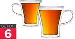 Ovela Set of 6 Double Wall Drink Glasses (150ml) for $12 Delivered from Kogan