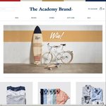 Academy Brand 50% off Online on 37 Sale Items ($40 Shirts, $30 Boardys)