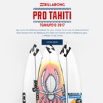 Win 1 of 3 Billabong Pro Tahiti Surfboard & Gear Bundles Worth $2,000 from Billabong