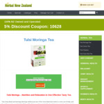 3 Boxes Tulsi Moringa Tea (18 Tea Bags Per Box) for $29.75 NZD ($27 AUD) Delivered @ Herbal New Zealand
