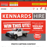 Win a Toyota HiLux SingleCab Workmate 4x2 Ute Worth $25,990 from Kennards