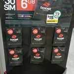 Boost Mobile $30 Prepaid Sim (6GB Data, Unlimited Local and International Calls to 10 Selected Countries) $15 @ Woolworths