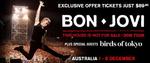 Bon Jovi Tickets for Gigs in Sydney, Adelaide, Melbourne and Brisbane for $69.90 at VISA Entertainment [Normally $101 to $176]