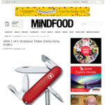 Win 1 of 5 Victorinox Tinker Swiss Army Knives Worth $49.95 from MiNDFOOD