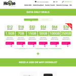 250GB 4G Mobile Data $66 P/M 12-Month Contract Moose Mobile