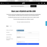 Win a $500 YD Voucher from YD
