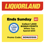 1000 Bonus flybuys Points with $30+ Spend @ Liquorland