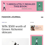 Win Grown Alchemist Skincare Products Worth $500 from Fashion Journal