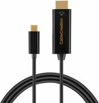 USB C to HDMI Cable 4K 6 FT for MacBook Pro,iPad Pro,Yoga 920,S9 - $13.01 (Was $18.59) + Post ($0 Prime) @ CableCreation Amazon