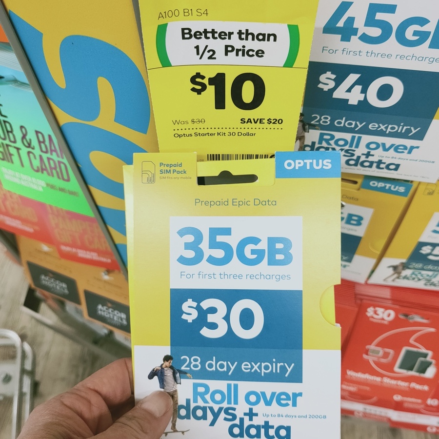 Optus $30 SIM Starter Kit for $10 @ Woolworths in store - OzBargain