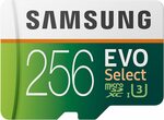 Samsung EVO Select 256GB MicroSD Card with Adapter $45.69 + Delivery ($0 with Prime & $49 Spend) @ Amazon AU via US