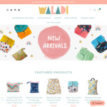 Up to 50% OFF Storewide @ Waladi.com.au - Waterproof Reusable Wet Bags from $8, Medium from $15.50, Pail Liners from $9.50