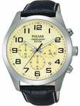 Pulsar PT3665X1 Cream Dial Chronograph Mens Watch $49 (Was $199) + $9.95 Delivery ($0 in-Store/ $69 Spend) @ Shiels
