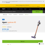 Dyson V10 Cyclone Absolute+ and Bonus Filter $799 Delivered @ Dyson Australia