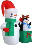 Jingle Jollys Inflatable Christmas 2.4m Snowman LED Lights Outdoor Decorations $99 Delivered @ Johnny Boy
