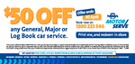 [NSW / ACT] $50 off Car Service (NRMA Members Only)
