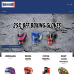 25% off All Boxing Gloves (Starting at $29.96) + Postage @ Madison Sport