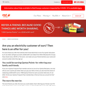 Red energy gift card