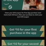 Get 2 x US$10 Vouchers for First 2 App Purchases over 2 Days @ Amazon US
