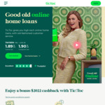 Owner Occupier Home Loan 1.89% (1.90% CR) and $2022 Cashback on Minimum $300,000 Loan @ Tic: Toc Homeloans