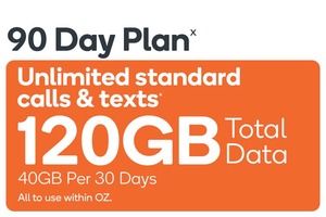 Kogan Prepaid Mobile 90 Days 120GB (40GB Per 30 Days) $16 Delivered ...