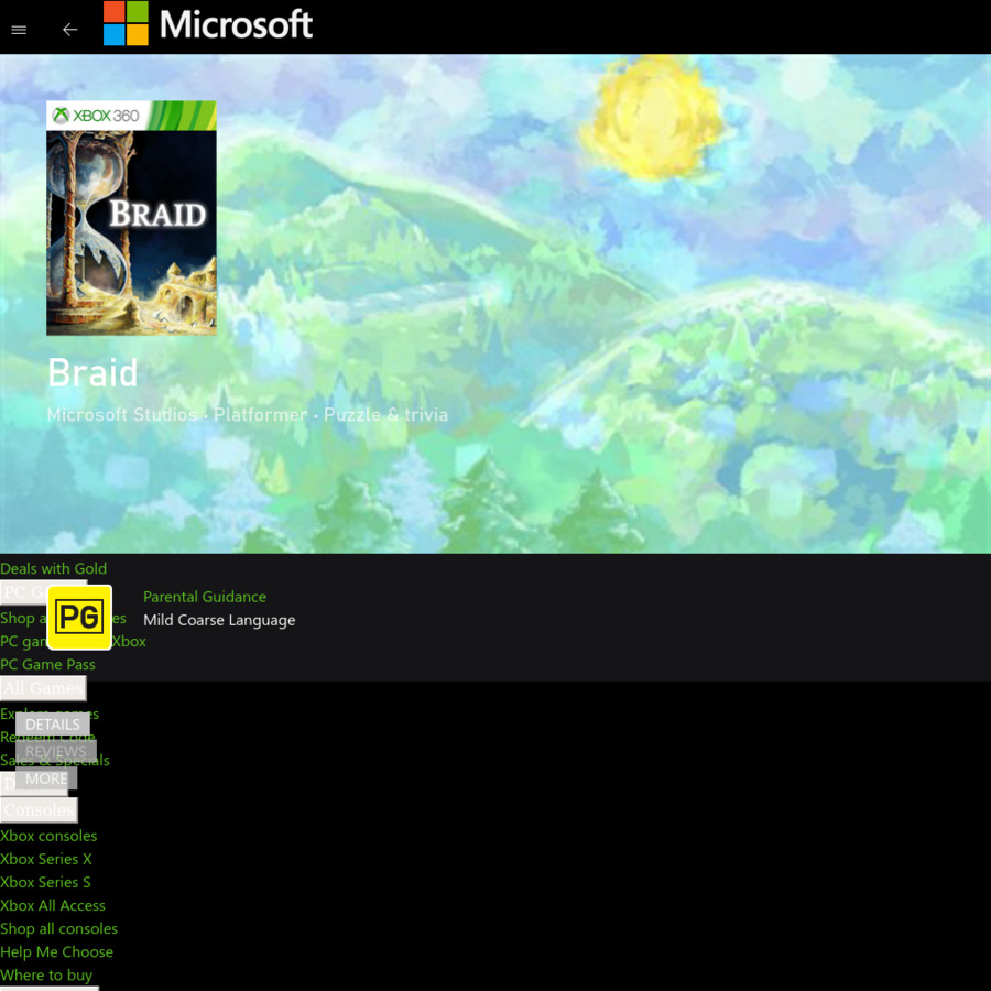 Game review: Braid, Microsoft