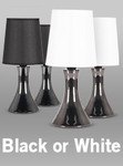 Twin Pair of Touch Lamps [Black/White] $25.98 Delivered!
