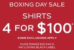 Van Heusen Shirts - 4 for $100 + Free Delivery @ Van Heusen