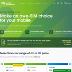 First Month Free on Any 4G Mobile SIM Plan @ Aussie Broadband