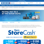Earn $50~$150 StoreCash When You Checkout with PayPal Pay in 4 on a Minimum Spend of $200 @ The Good Guys