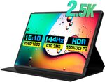 16" 2.5K IPS 144Hz Freesync Portable Monitor US$135.08 (~A$203.18) Delivered @ HDHIFI Store AliExpress