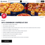 Pizza Hut: 50% Cashback ($10 Cap/Member, No Cash) @ Cheddar