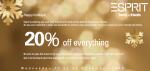 Spreading the joy of discounts at Esprit - 20% off Family & Friends Discount