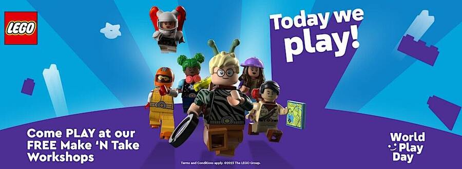 Free LEGO World Play Day Make & Take Workshops 14 & 15 October @ AG ...