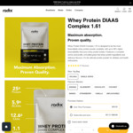 Radix Nutrition 1kg Whey & Plant Protein Powder $38.45 (45% off) + $7.90 Shipping ($0 MEL C&C/ $69 Order) @ Radix Nutrition