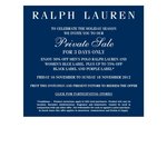 50% off Polo Ralph Lauren and Women's Blue Label
