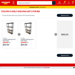 ToolPro Shelving Unit 4-Shelf 100kg $54.99 for 1, $85 for 2 + Delivery ($0 C&C/ $130 Order) @ Supercheap Auto