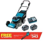 Makita 40V Max 2 x 5.0Ah 480mm Self-Propelled Mower Kit LM001GT203 $999 + Bonus Blower + Freight (RRP $1649) @ Total Tools