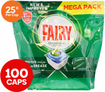 Fairy Original All in One Dishwashing Capsules 100pk $17 + Delivery ($0 with OnePass) @ Catch